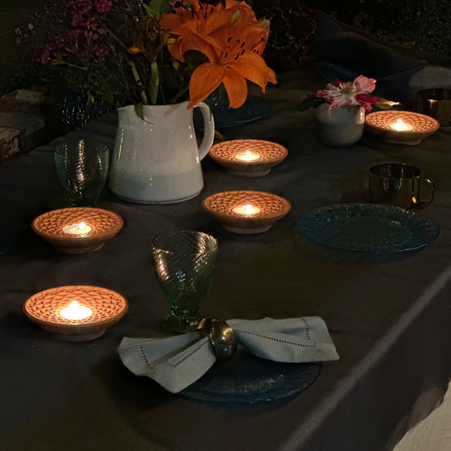 Tealight Candle Holder Armenian Knot Pattern