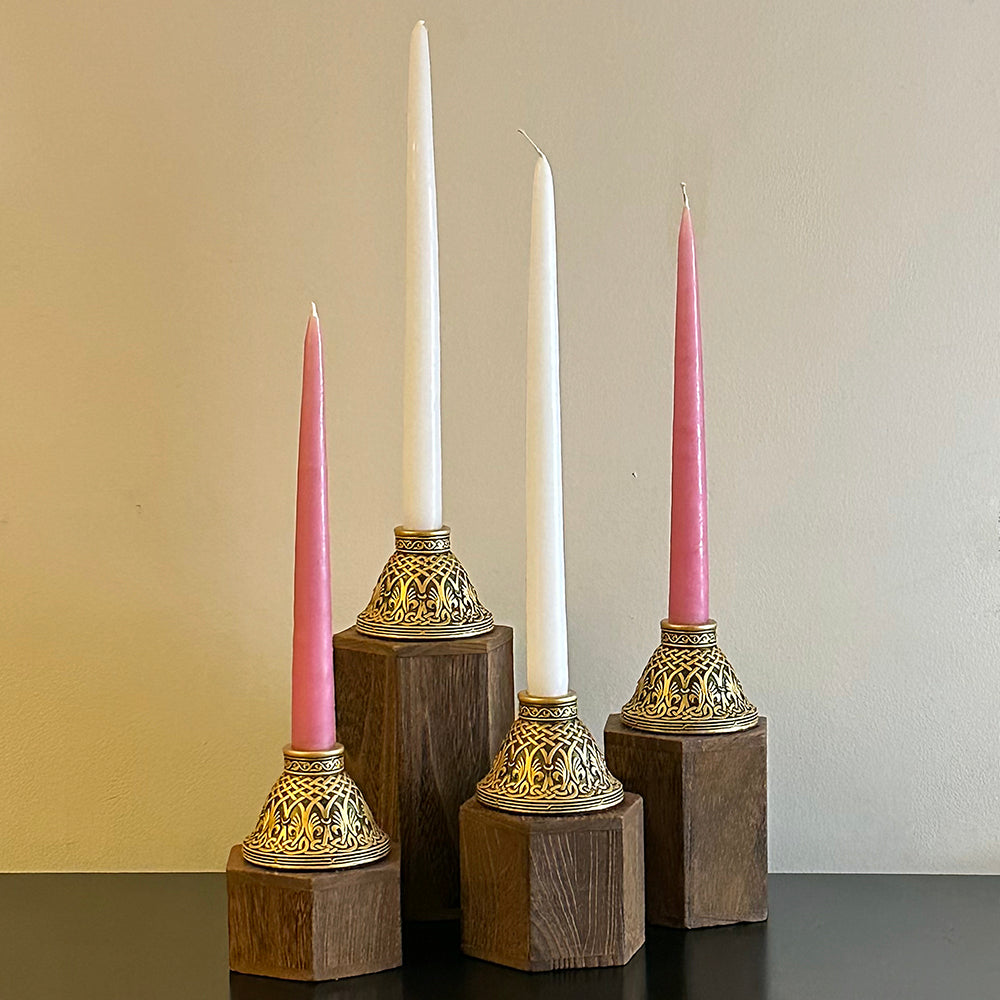 Candleholder with Armenian Cross-stone Pattern