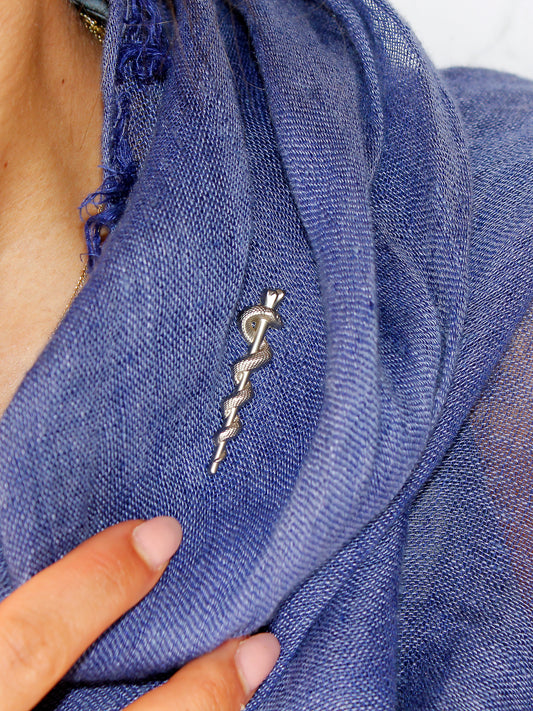 "Rod of Asclepius" lapel pin