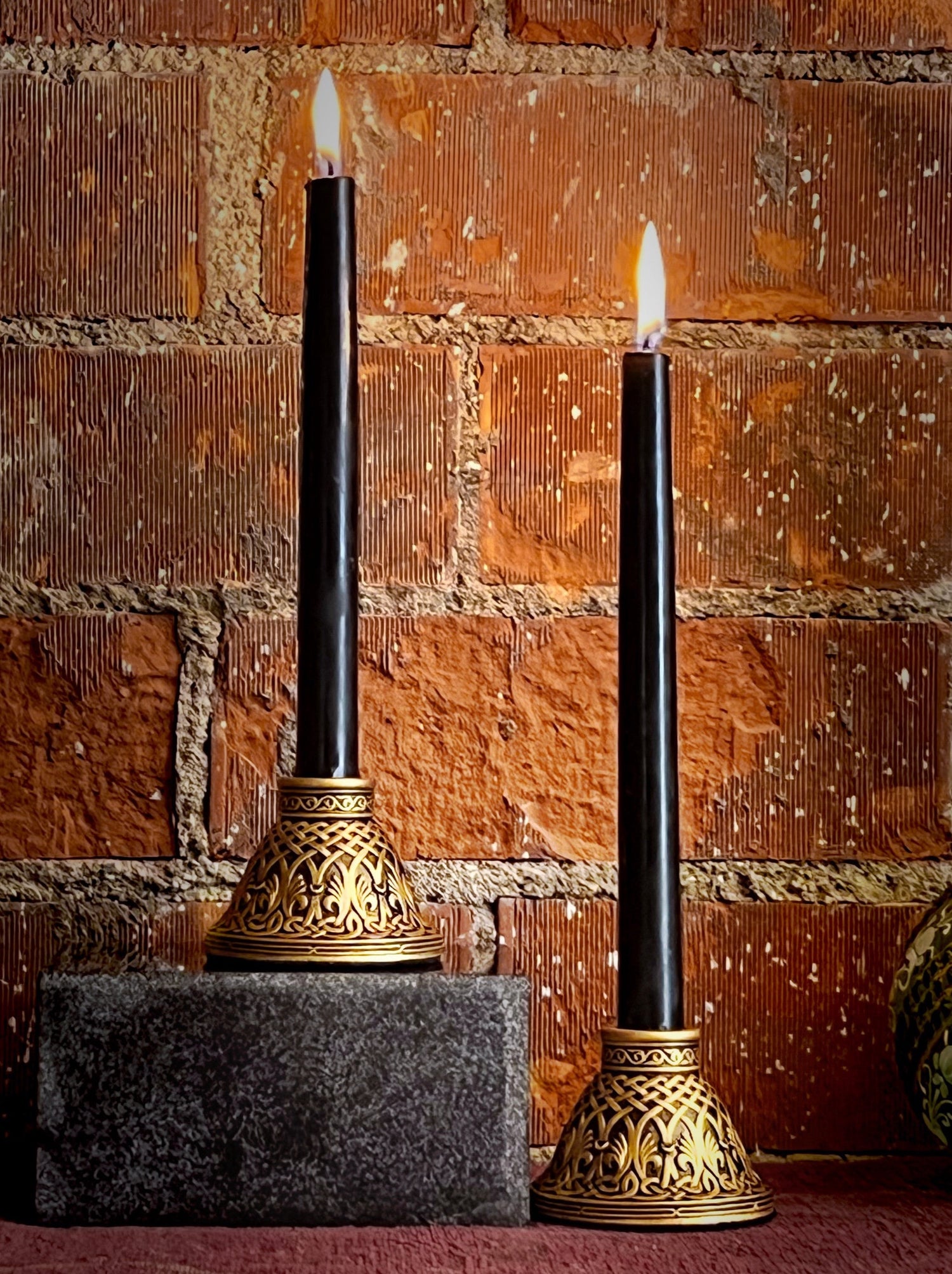 Candleholder Armenian carving design